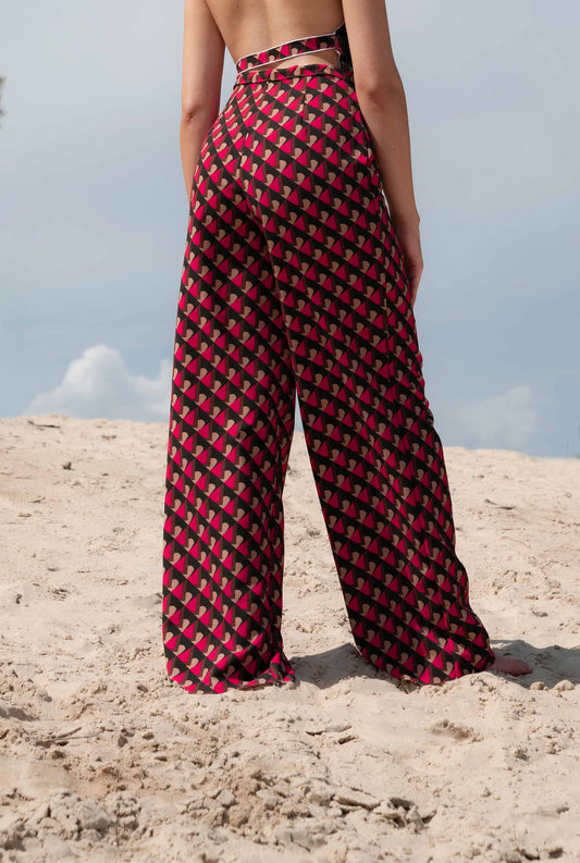 Pantaloni con motivi geometrici