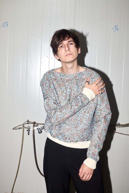 Felpa in broccato paisley