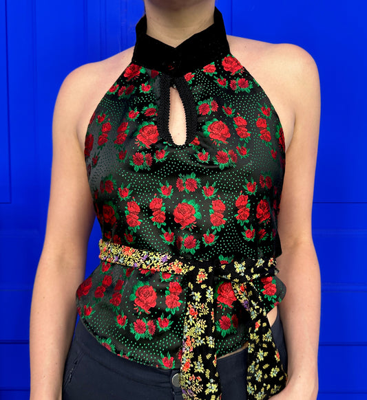 Top with floral patterns