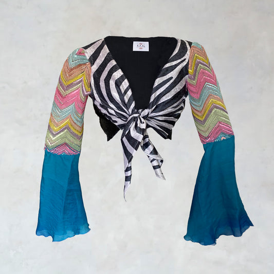 Camicetta annodata con maniche a flauto