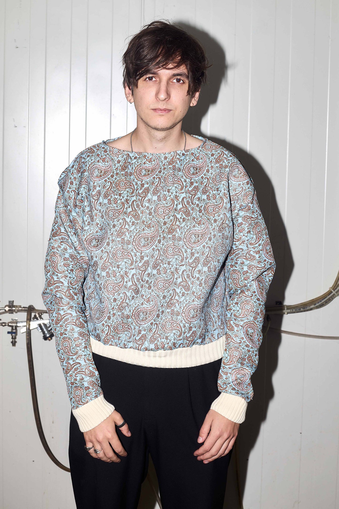 Sweatshirt in Paisleybrokat