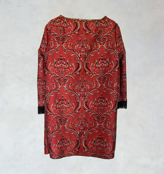 Metallic shimmering ornamental cardigan