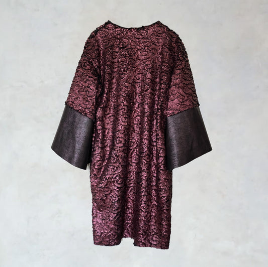 Cappotto kimono in pelliccia sintetica