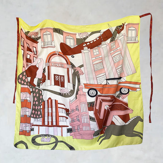 Wrap skirt with all-over print