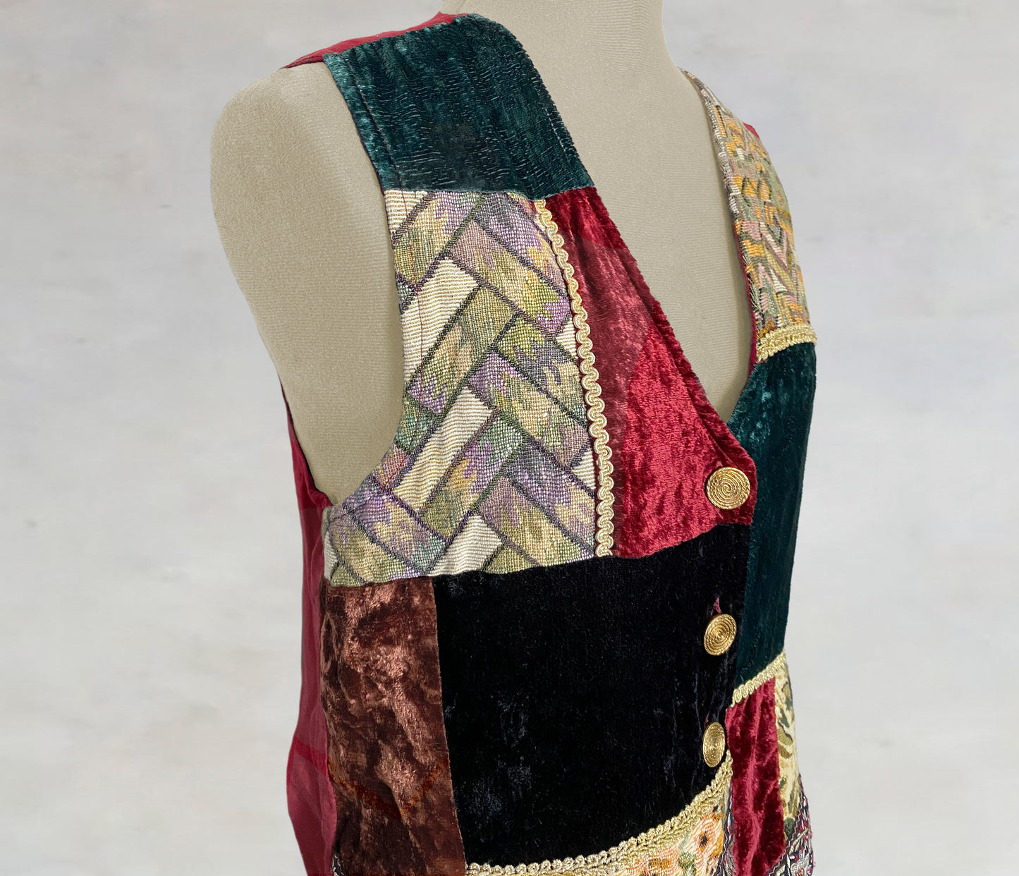 Unisex Weste im Patchworkstil