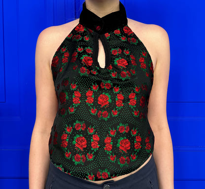 Top mit floralen Mustern