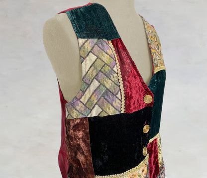 Unisex Weste im Patchworkstil